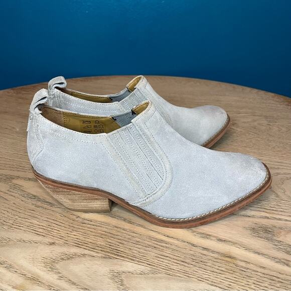 J. Shoes Eyre Gray Suede Booties Western Slip On Block Heel Boots Women’s Size 9 main image 10